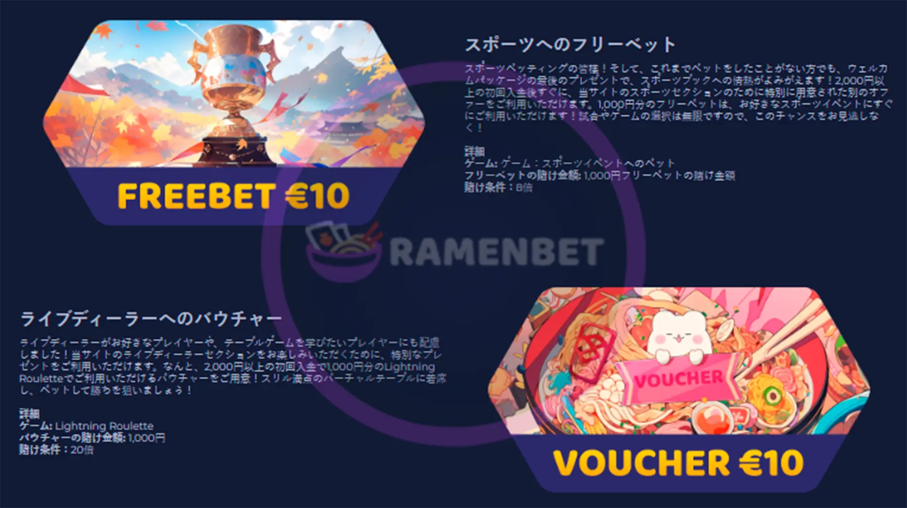 ラーメンベットカジノ 初回入金ボーナス